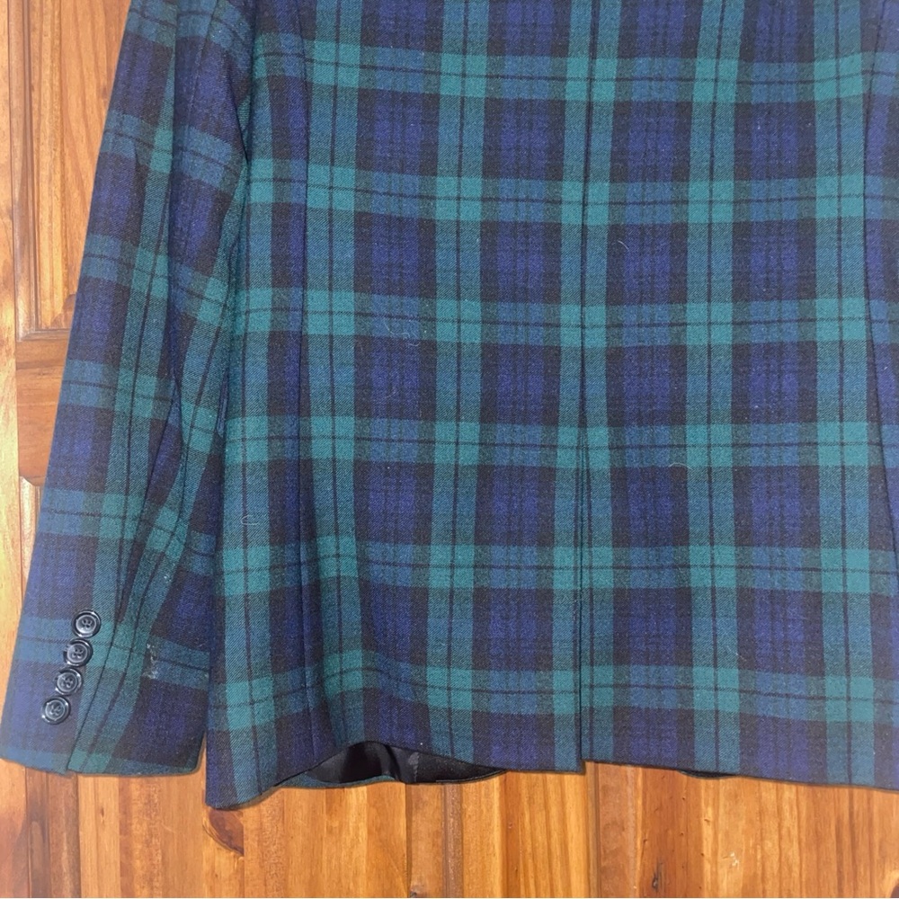 Crewcuts Boys' 16 Ludlow Blazer in stretch wool blend Tartan Plaid Shawl Collar - Picture 4 of 11